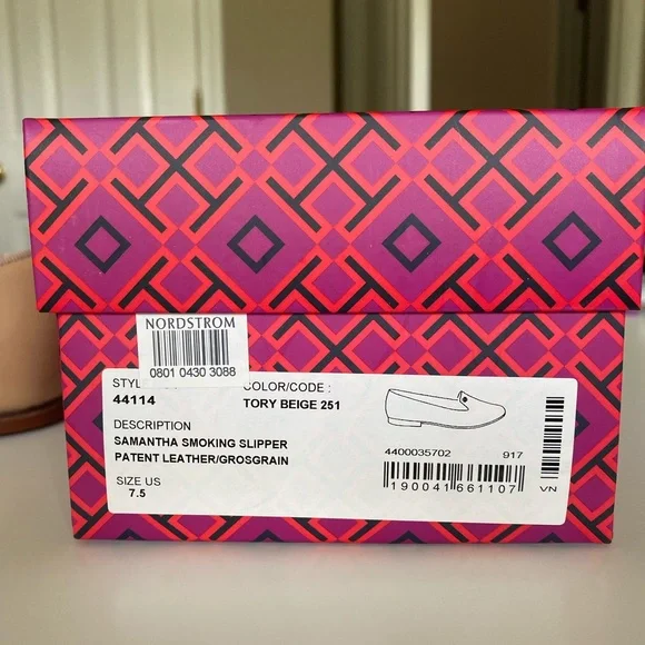 EUC Tory Burch Samantha Loafer Nude Patent 7.5 - Picture 4 of 5